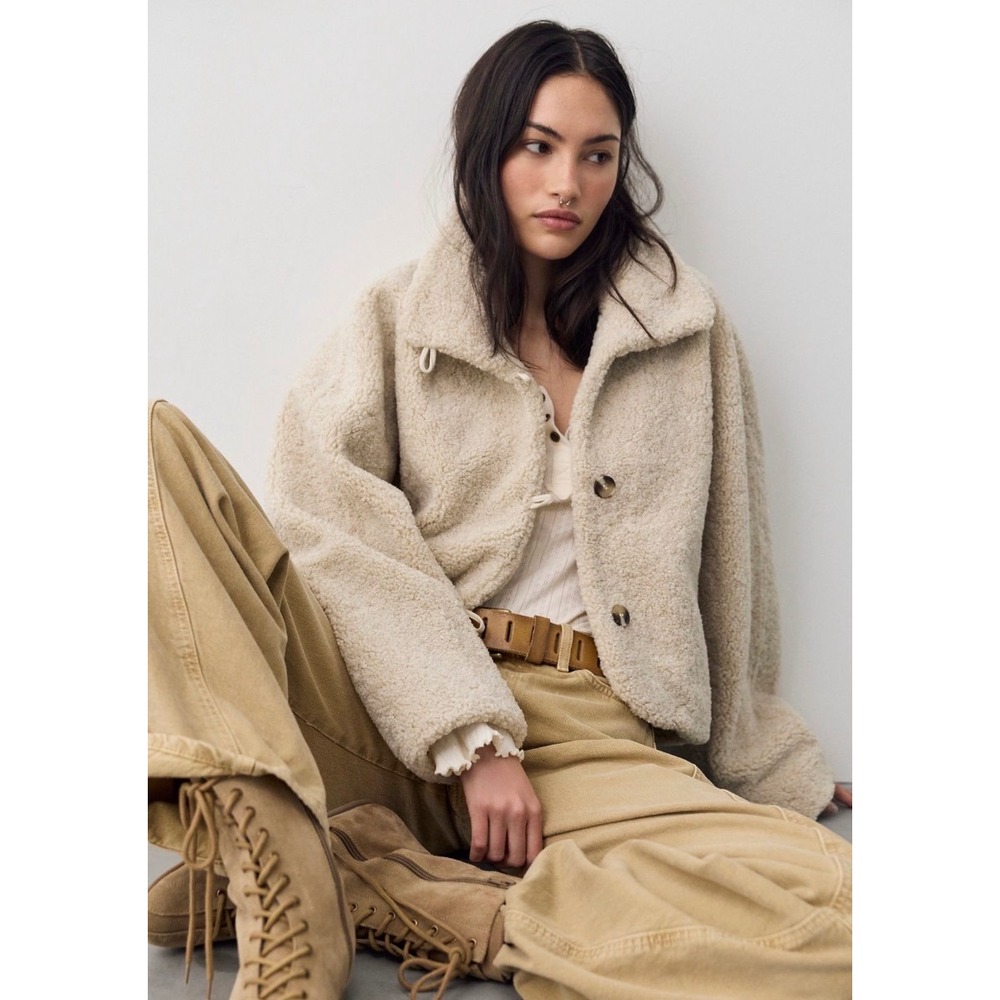 We the Free Softest Touch Teddy Jacket NWOT tea